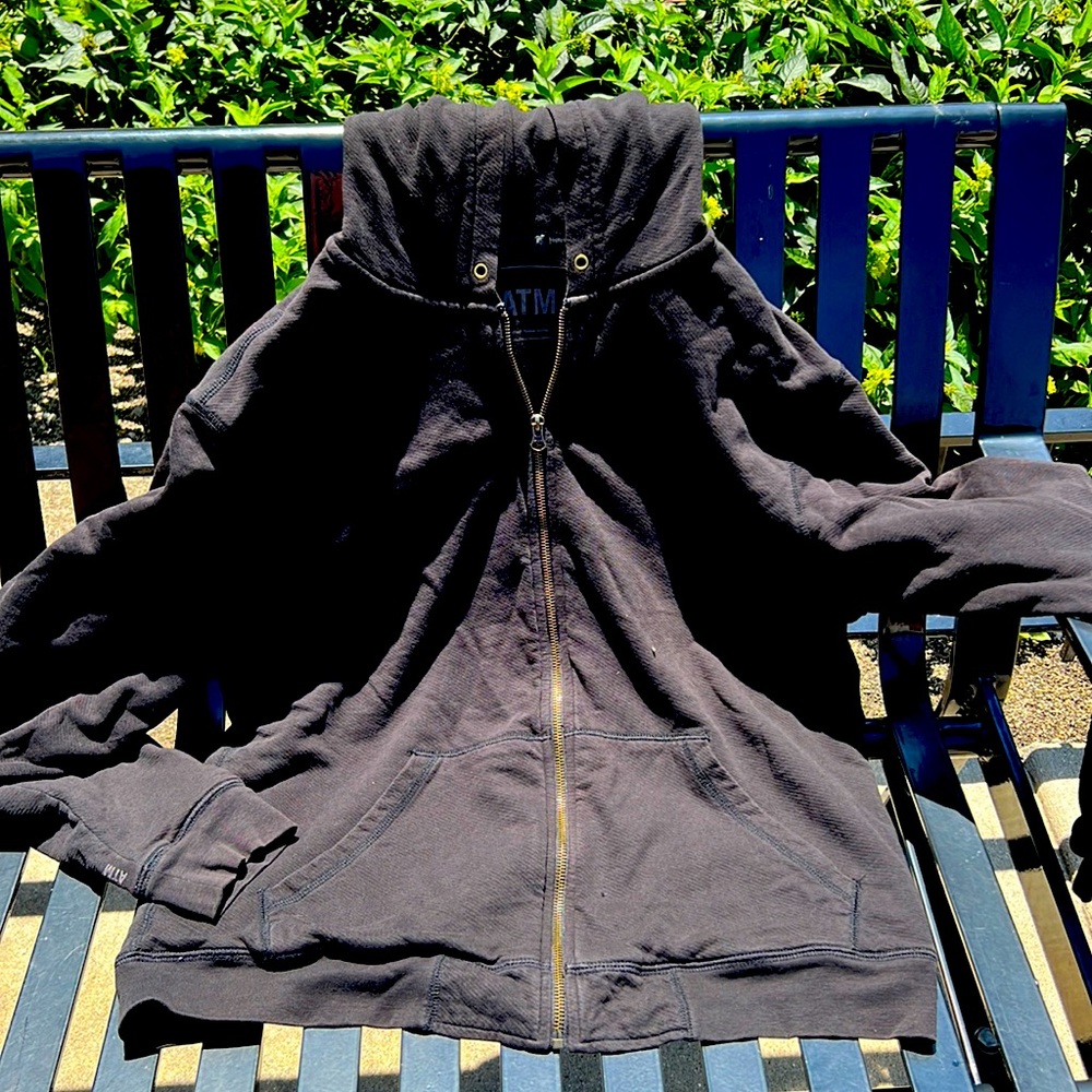 Men’s ATM black zip up hoodie
